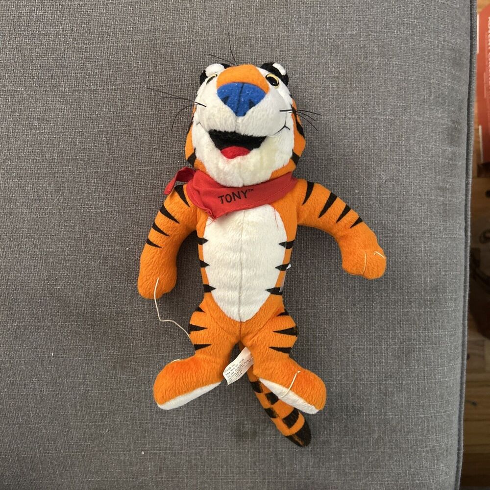 Vintage 1993 Tony the Tiger Kelloggs Frosted Flakes Cereal Mascot 10" Plush